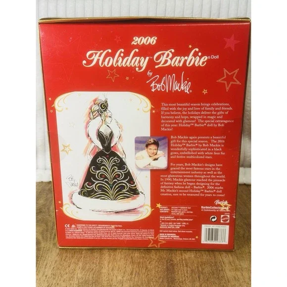 Mattel Holiday Barbie 2006 Bob McKee Dress Limited Edition Vintage‎ NRFB - Picture 8 of 11